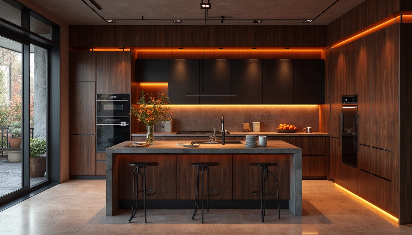 Équipement de cuisine sur mesure avec un design moderne et élégant, optimisant l'espace.