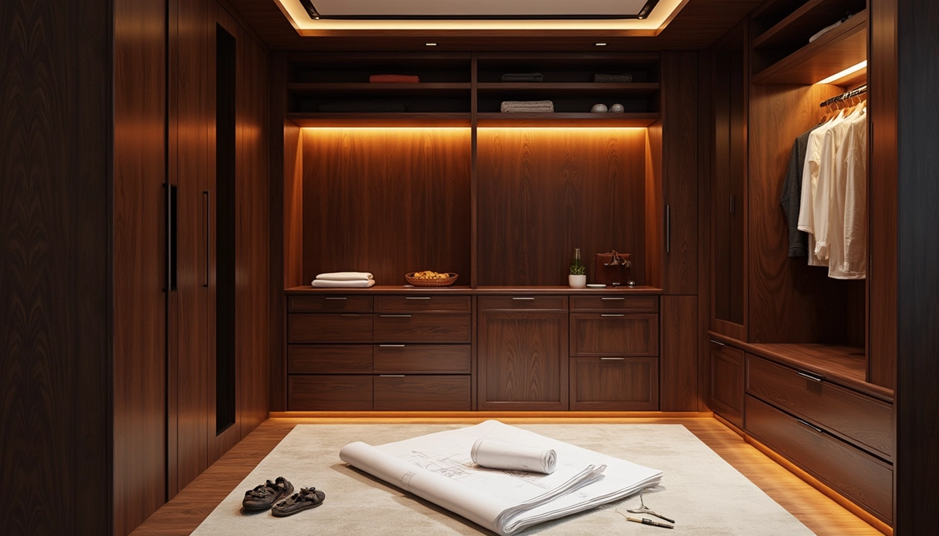 Aménagement d'un bureau moderne avec des meubles sur mesure adaptés à un espace de travail