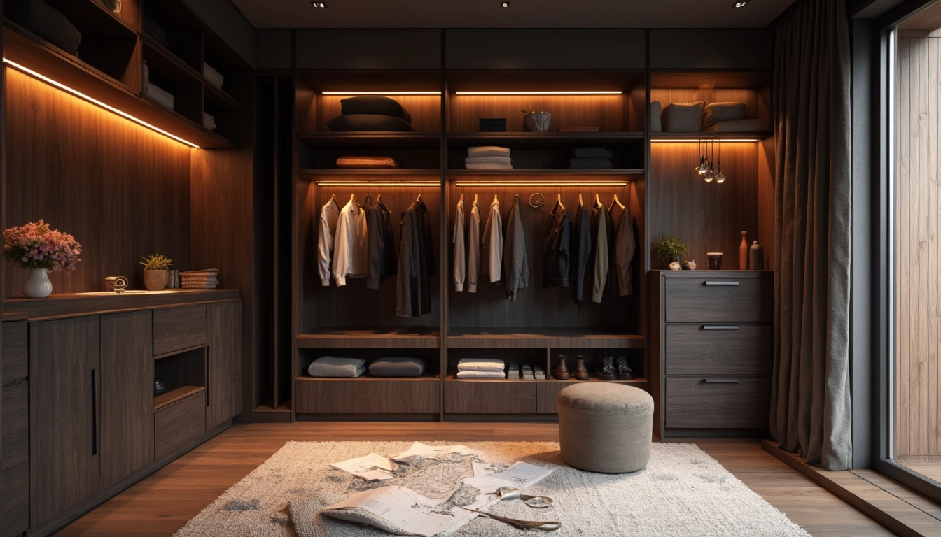 Placard sur mesure en bois massif avec design moderne et fonctionnalité optimisée