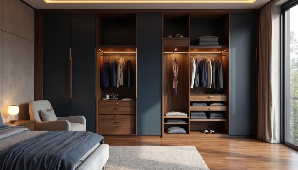 Artisan en train de fabriquer des meubles sur mesure dans son atelier en Suisse