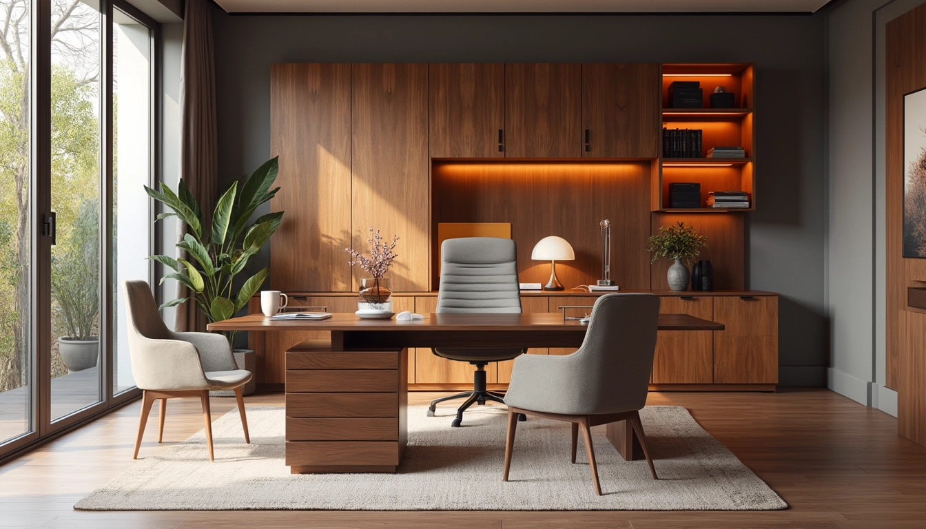 Bureau personnalisé pour le télétravail, maximisant espace et confort