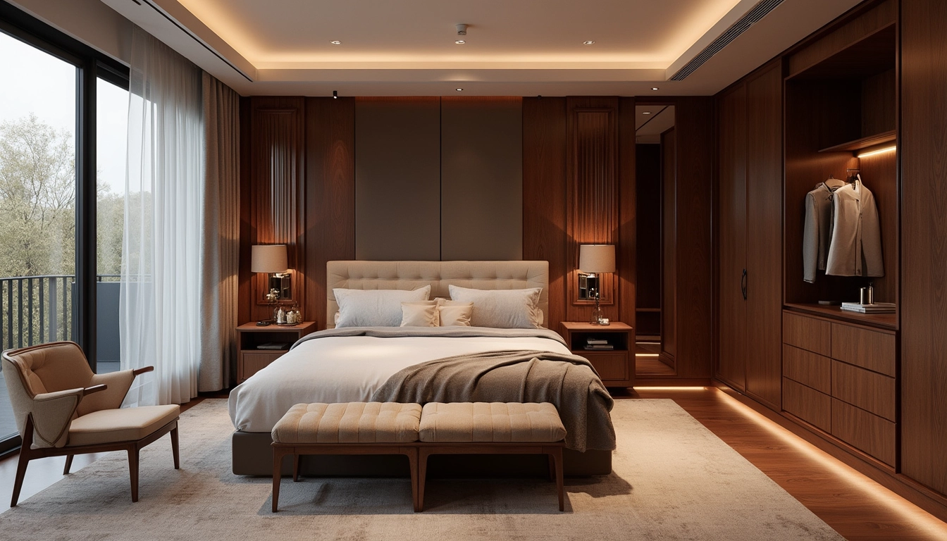 Mobilier sur mesure en bois massif dans un hôtel haut de gamme.