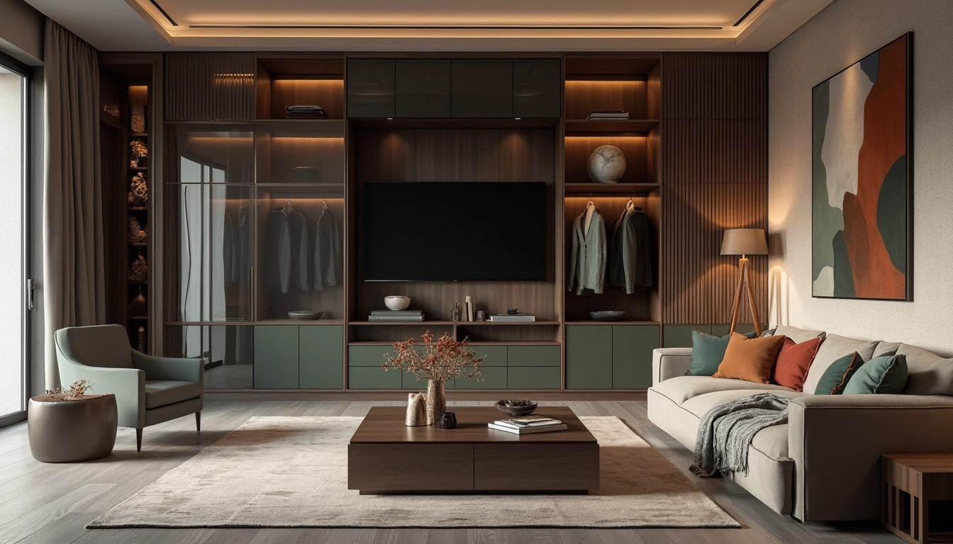 Placard sur mesure élégant intégré dans un intérieur moderne et fonctionnel