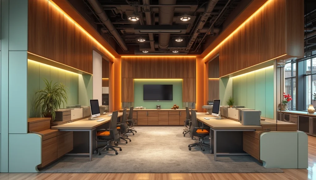 Mobilier de bureau ergonomique sur mesure adapté aux besoins des employés dans un environnement collaboratif