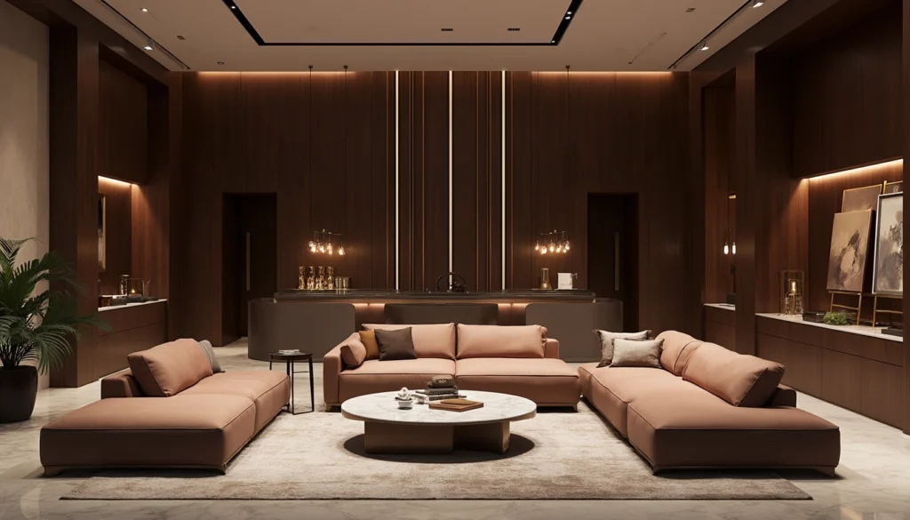 Meubles personnalisés en bois massif dans un hôtel de luxe