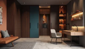 Mobilier sur mesure dans un hôtel de luxe avec design élégant et fonctionnel